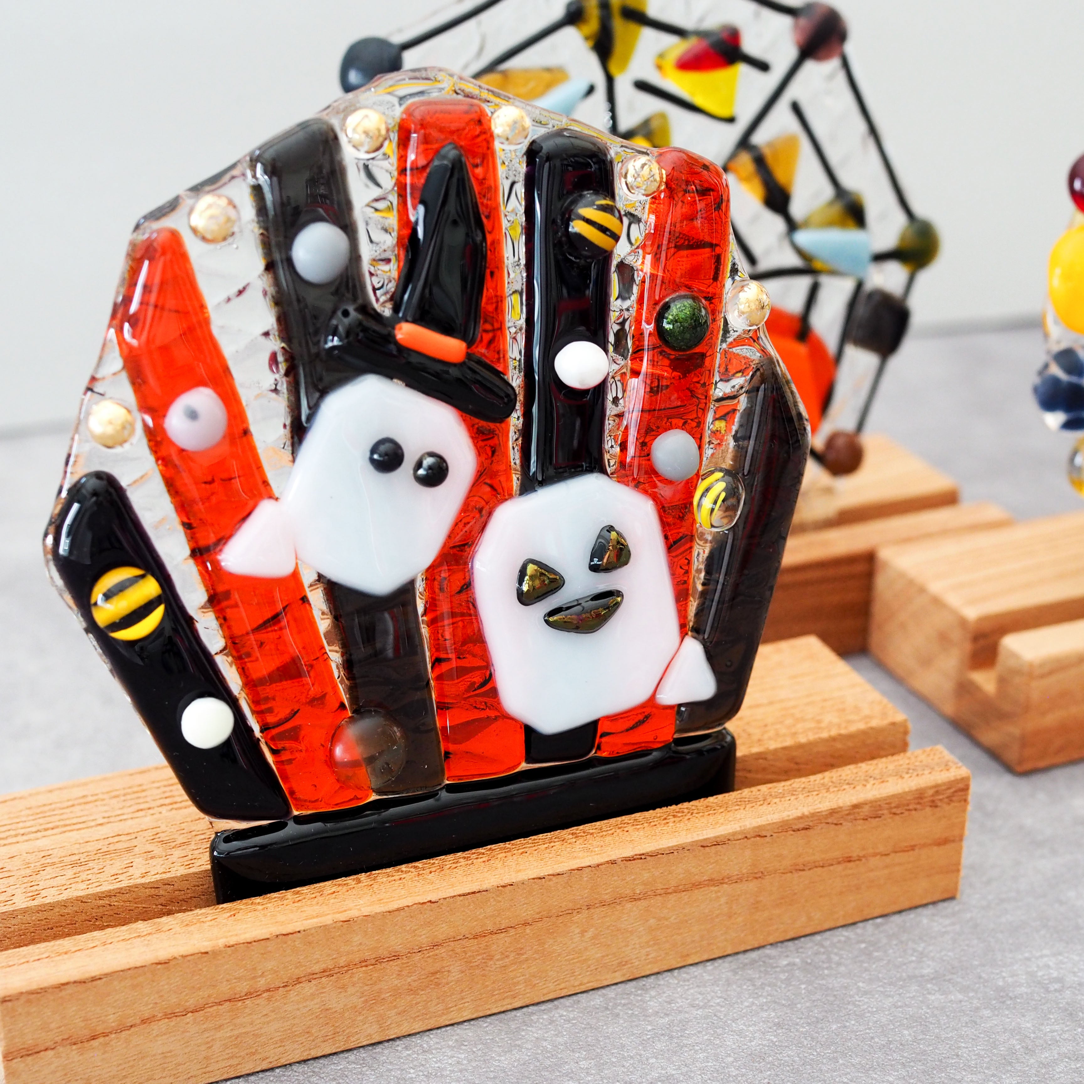 ガラスのハロウィンオブジェ作り