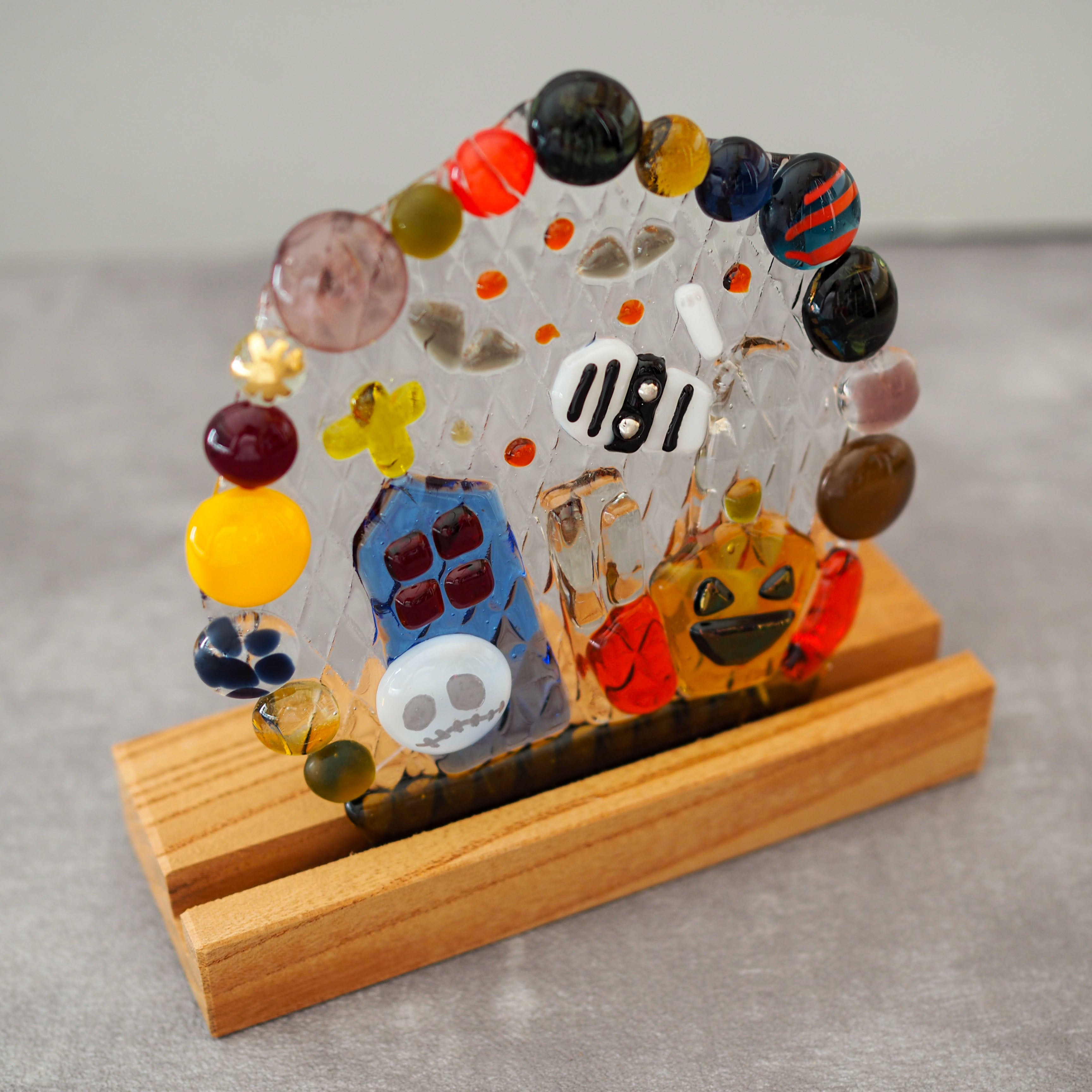 ガラスのハロウィンオブジェ作り