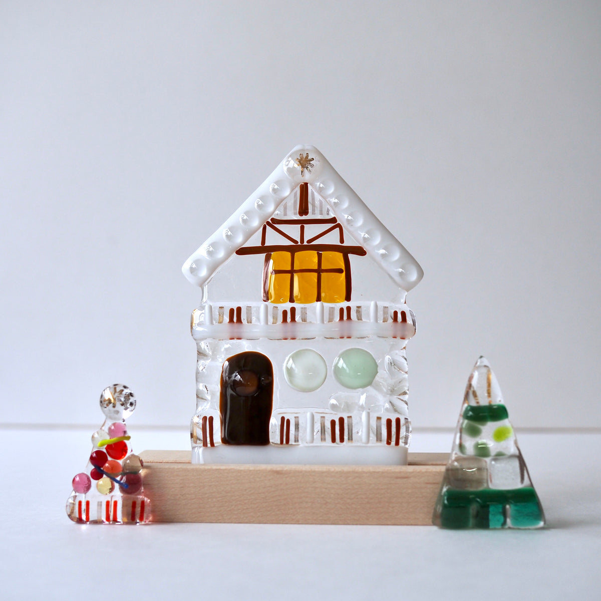 ガラスのクリスマスツリー作り