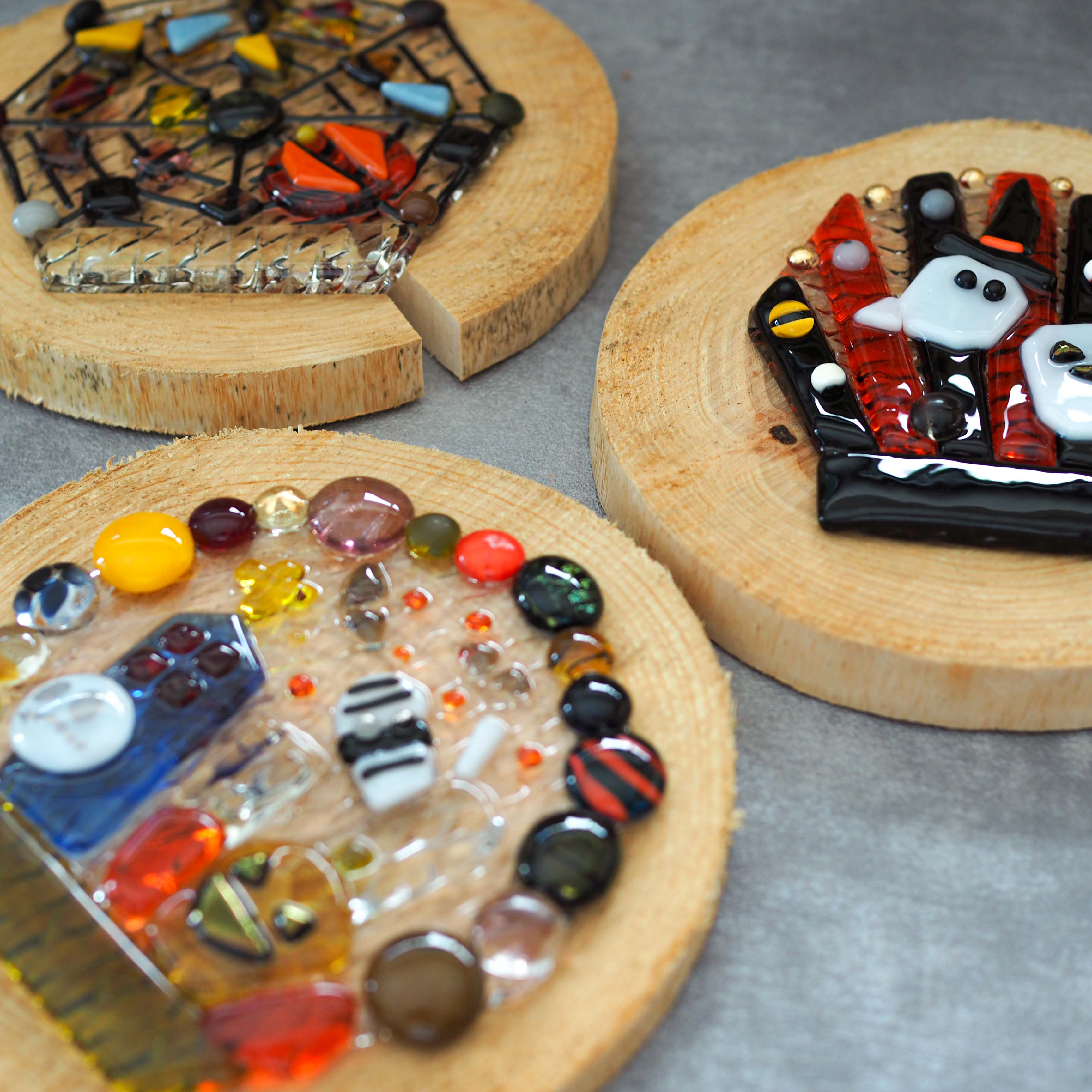 ガラスのハロウィンオブジェ作り