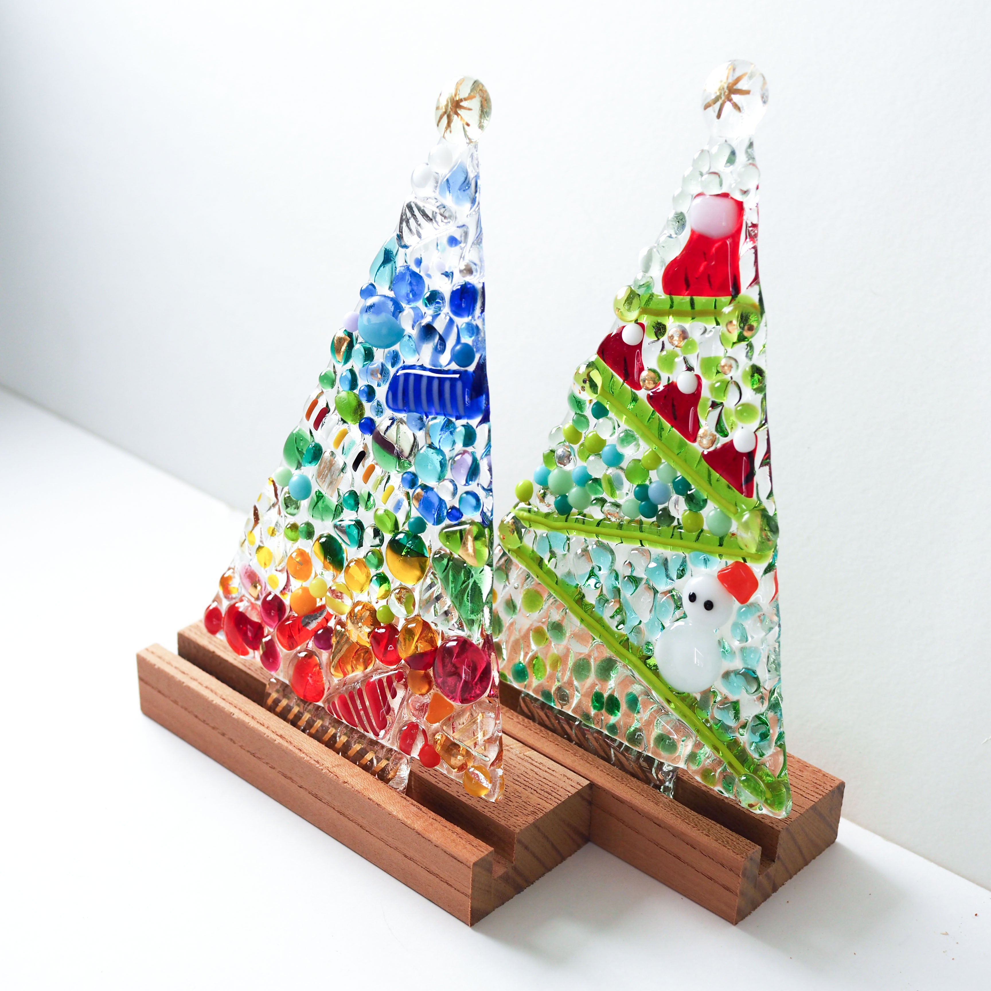 ガラスのクリスマスツリー作り