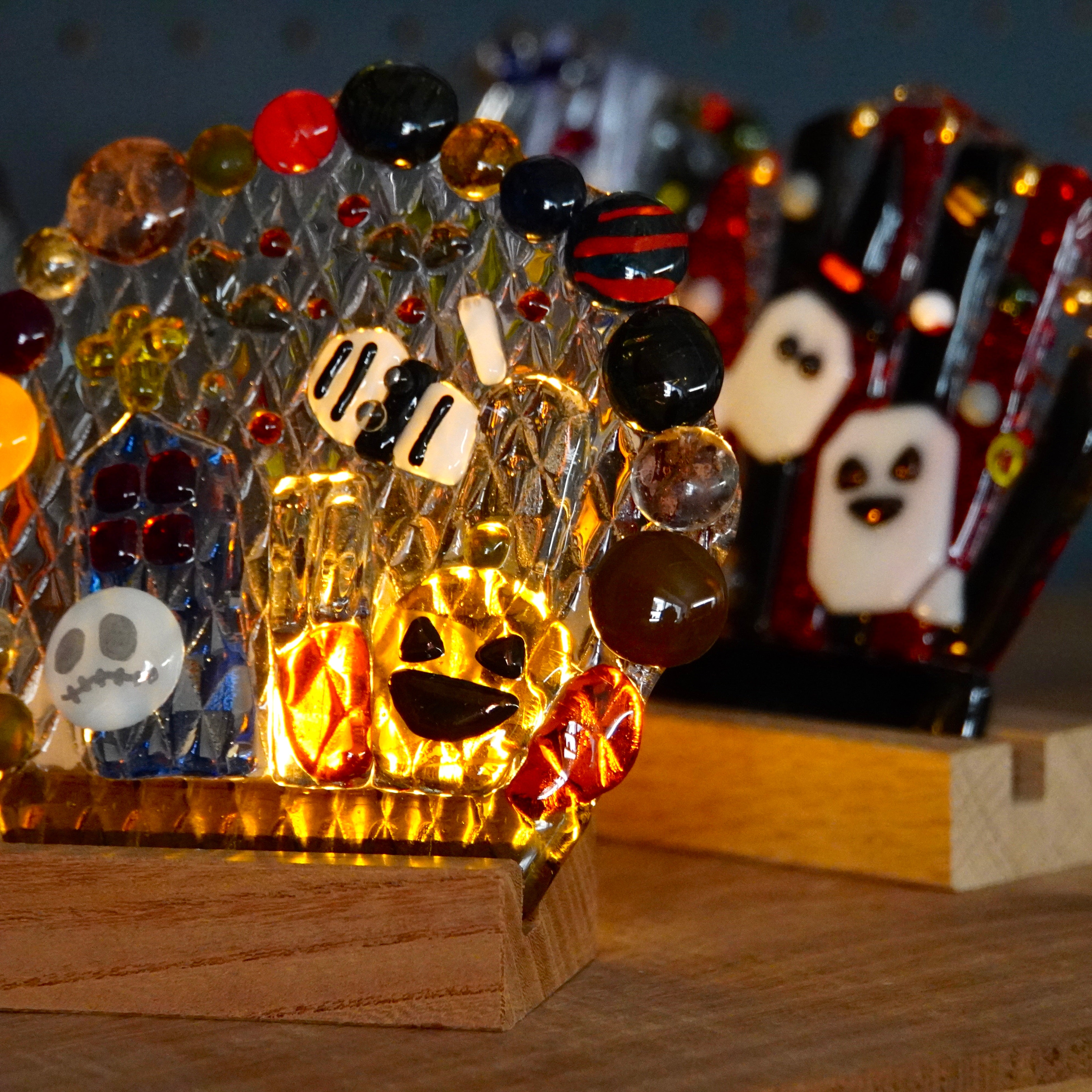 ガラスのハロウィンオブジェ作り