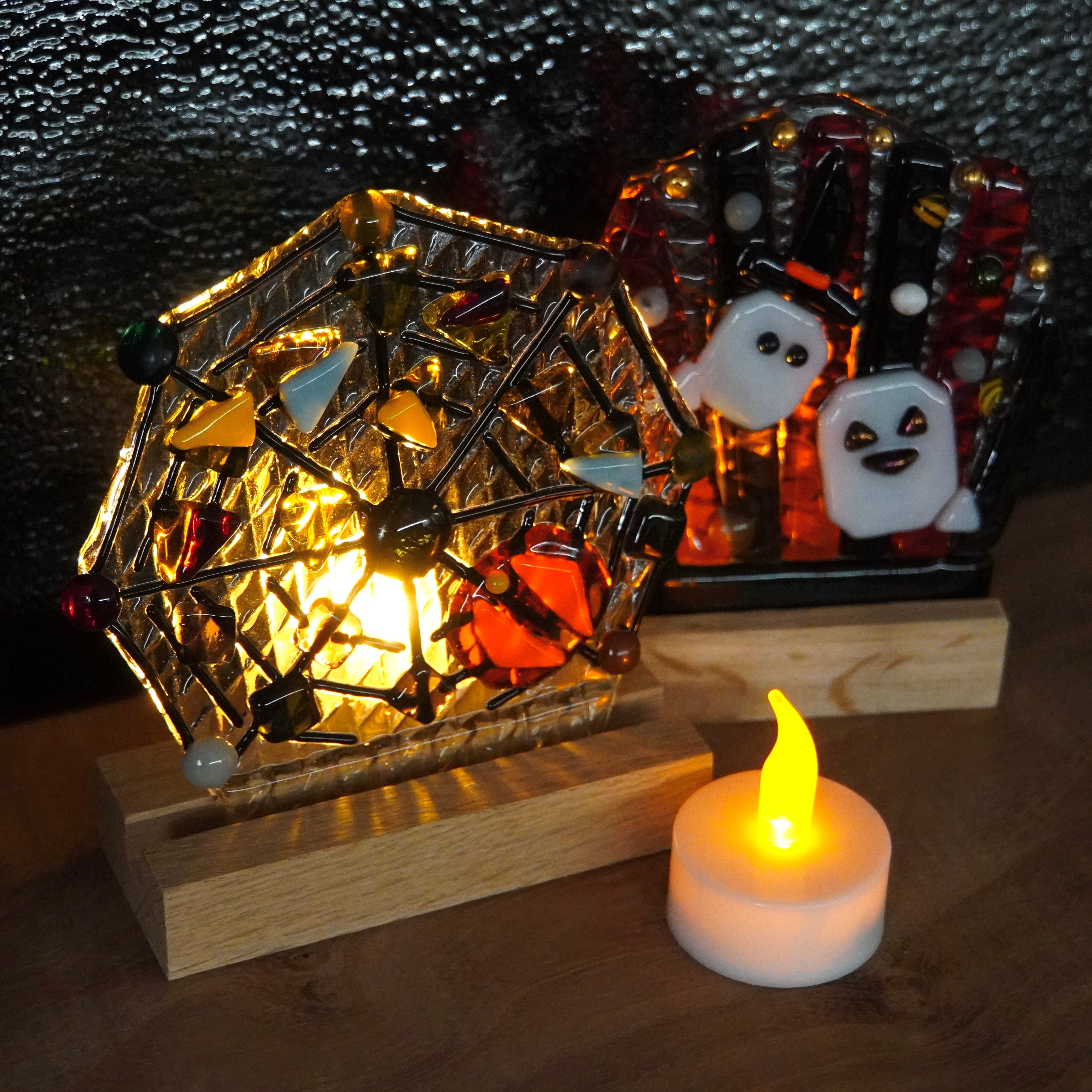 ガラスのハロウィンオブジェ作り