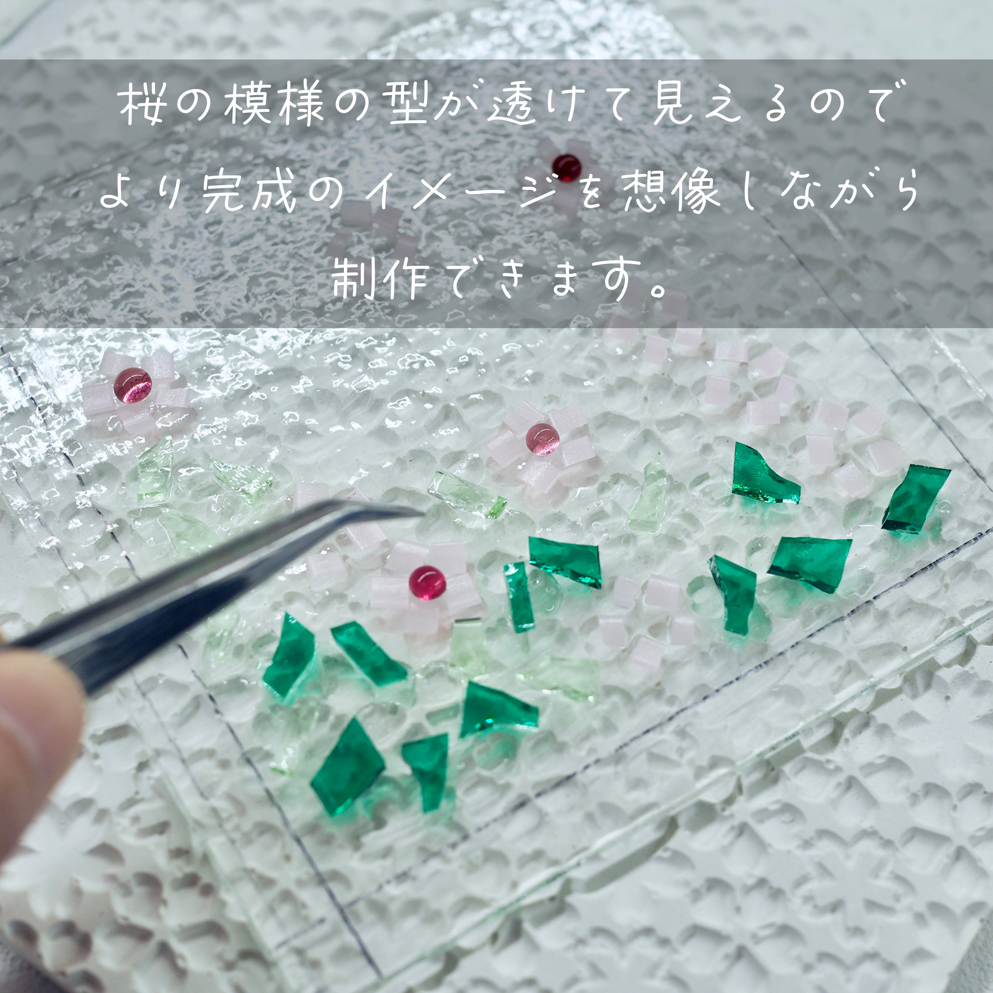 桜模様のガラス物作り体験[TCS日本橋]
