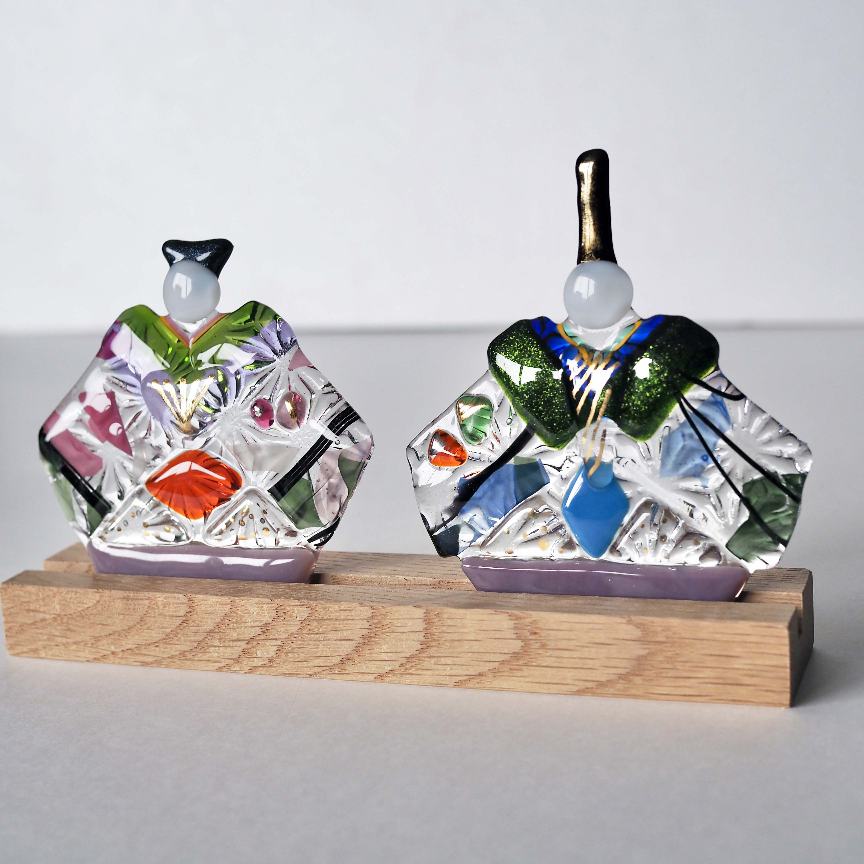 ガラスのおひなさま作り