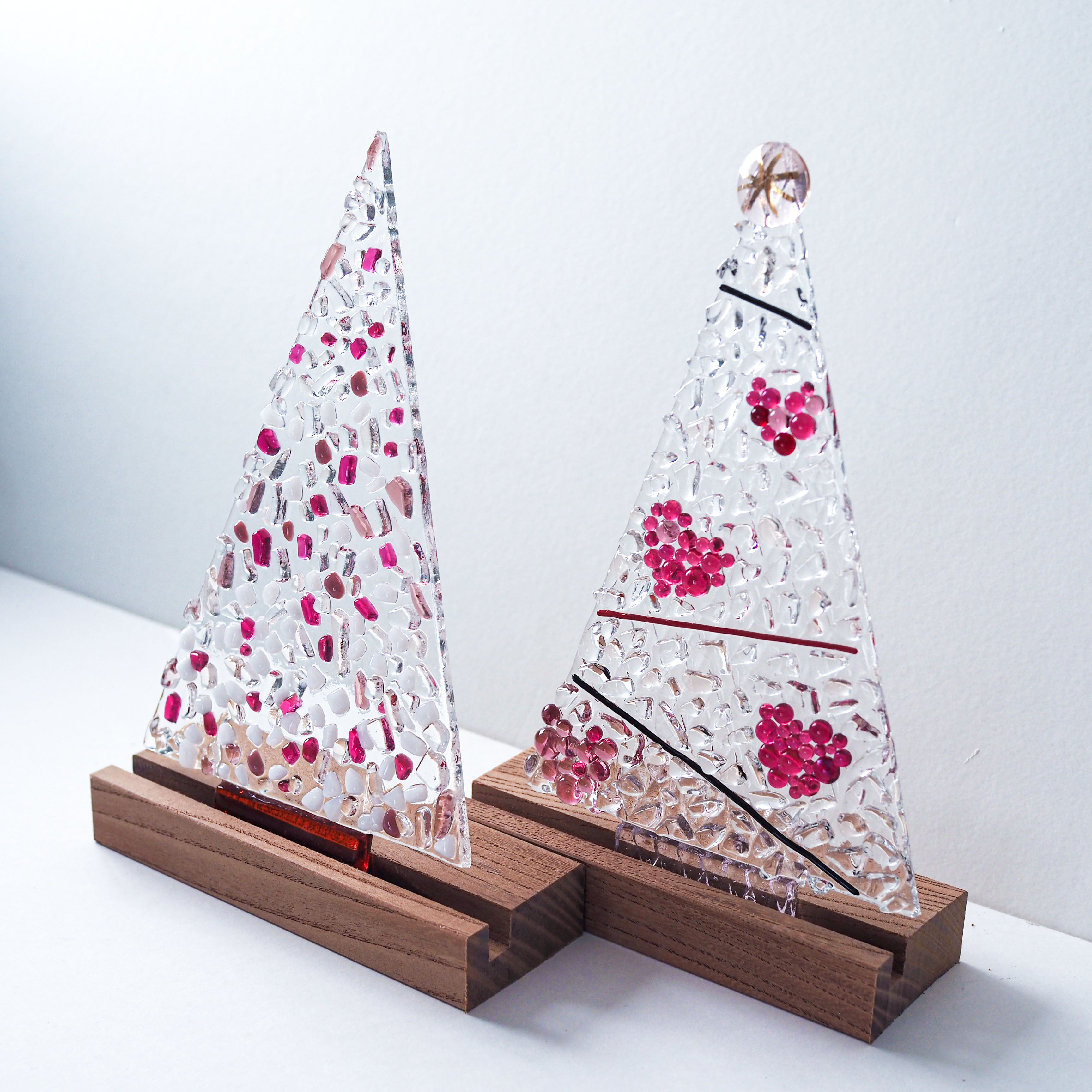 ガラスのクリスマスツリー作り